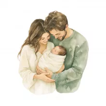 family, father, mother and child