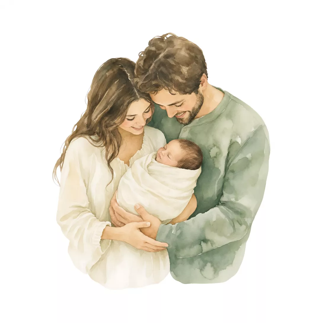 family, father, mother and child